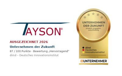 Tayson GmbH als „Unternehmen der Zukunft“ ausgezeichnet